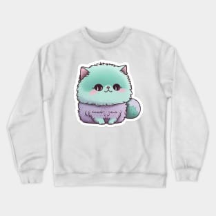 Elegant Persian Cat Sticker for Cat Lovers Crewneck Sweatshirt